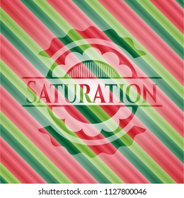 Saturation christmas badge.