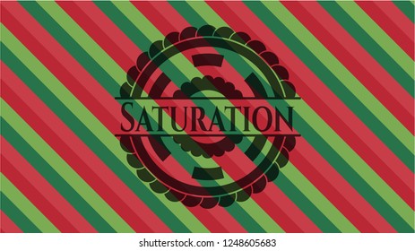Saturation christmas emblem.