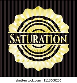 Saturation golden emblem