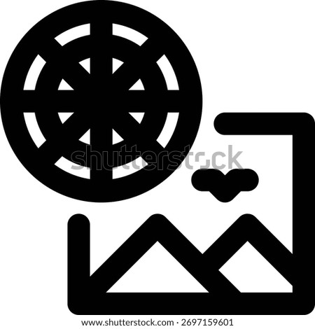 Saturation, Image, Intensity Outline Icon