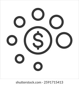 Saturation Outline Icon Vector Illustration