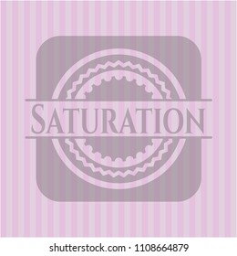 Saturation pink emblem
