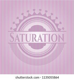 Saturation pink emblem