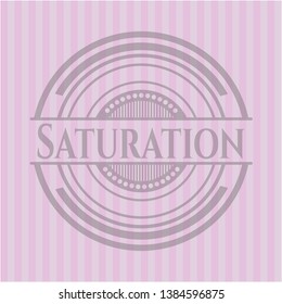 Saturation pink emblem. Retro. Vector Illustration. Detailed.
