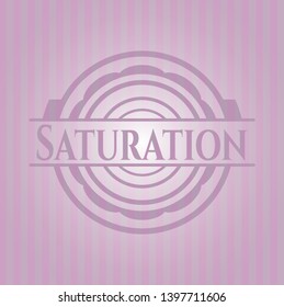 Saturation pink emblem. Vintage. Vector Illustration. Detailed.