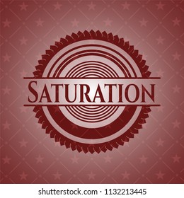 Saturation realistic red emblem