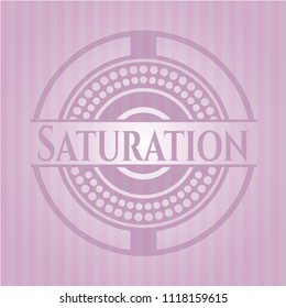 Saturation retro pink emblem