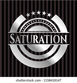 Saturation silvery emblem