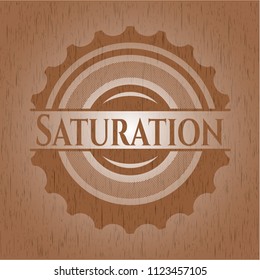 Saturation wooden emblem