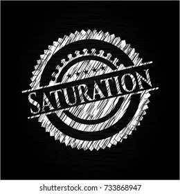 Saturation written with chalkboard texture