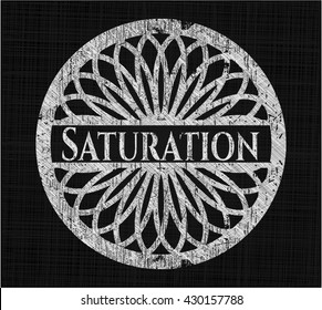 Saturation written on a chalkboard