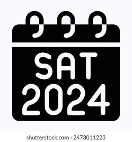 Saturday 2024 Calendar, Vector Calendar. 