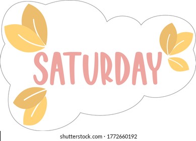 Saturday. Allday stickers. Digital stickers