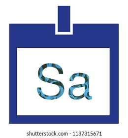 Saturday calendar icon.Vector