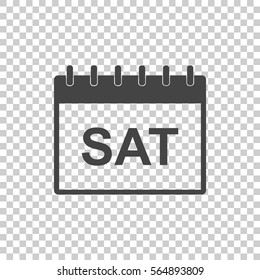 Saturday calendar page pictogram icon. Simple flat pictogram for business, marketing, internet concept. Trendy modern vector symbol for web site design or mobile app