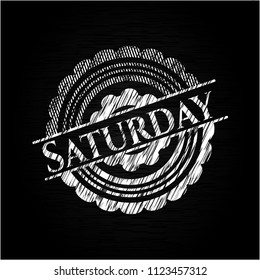 Saturday chalk emblem