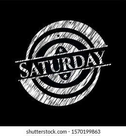 Saturday with chalkboard texture. Vector Illustration. Detailed.