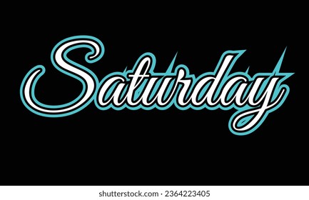 Saturday design text effect template 