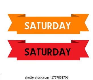Saturday flat icon for calender, simple illustration, eps 10