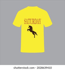 Saturday. i love unicorn. weekly t-shirt design.