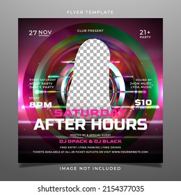 Saturday Night Party Flyer Template