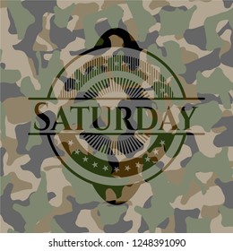 Saturday on camo texture