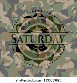 Saturday on camouflage pattern