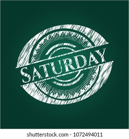  Saturday on chalkboard