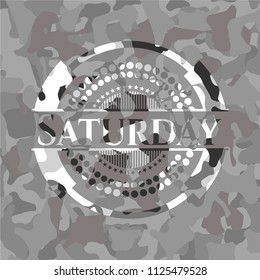 Saturday on grey camo pattern