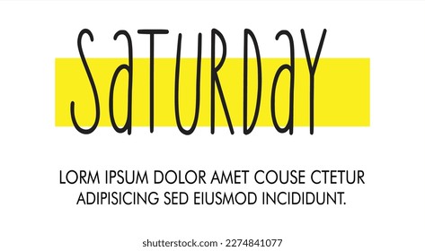 Saturday in PNG and Saturday design banner flyer template Saturday and service logo design	