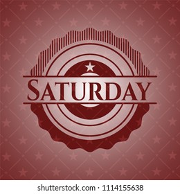 Saturday red emblem
