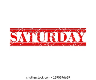Saturday red stamp