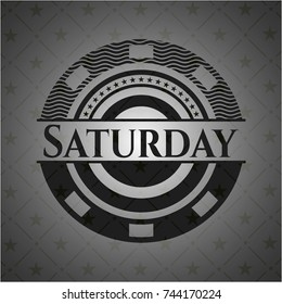 Saturday retro style black emblem