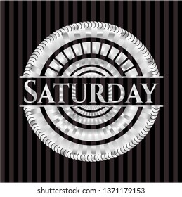 Saturday silver emblem or badge