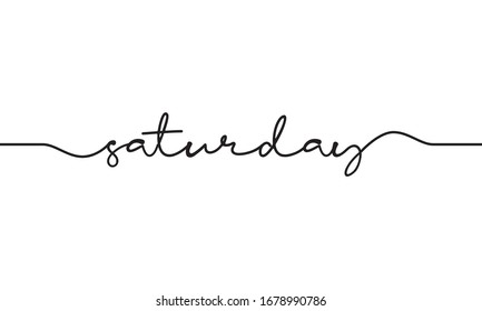 saturday word handwritten design vector