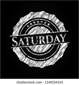 Saturday written on a blackboard