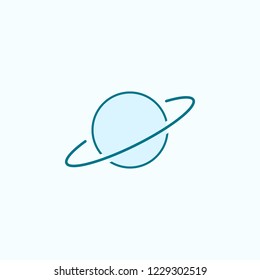 saturn 2 colored line icon. Simple colored element illustration. saturn outline symbol design from Scientifics study set