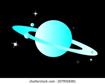 Saturn Background In Space Vector