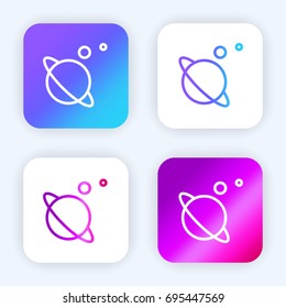 Saturn bright purple and blue gradient app icon