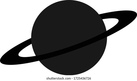 Saturn Clip Art Icon silhouette
on white background