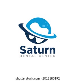 saturn dental center, Negative space  tooth and planet vector