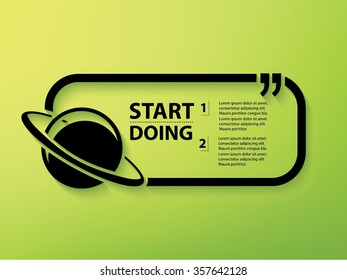 Saturn Design and text box,vector