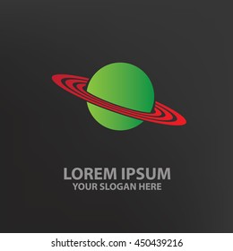 Saturn design,logo template,clean vector
