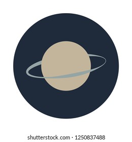 Saturn flat icon. You can be used Saturn icon for several purposes like: websites, UI, UX, print templates, promotional materials, info-graphics, web and mobile phone apps.