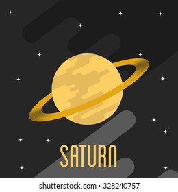 Saturn flat style