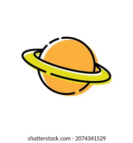 Saturn icon design template illustration vector