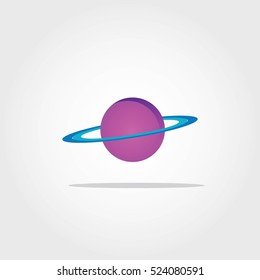 Saturn icon design vector.