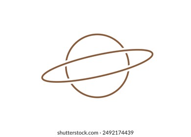 saturn icon. Element of scientifics study icon for mobile concept and web apps. Thin line saturn icon can be used for web and mobile on white background