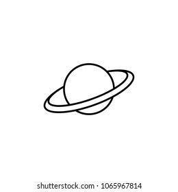 Saturn icon. Element of simple icon for websites, web design, mobile app, info graphics. Thin line icon for website design and development, app development on white background