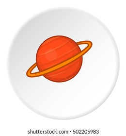 Saturn icon. Flat illustration of saturn vector icon for web